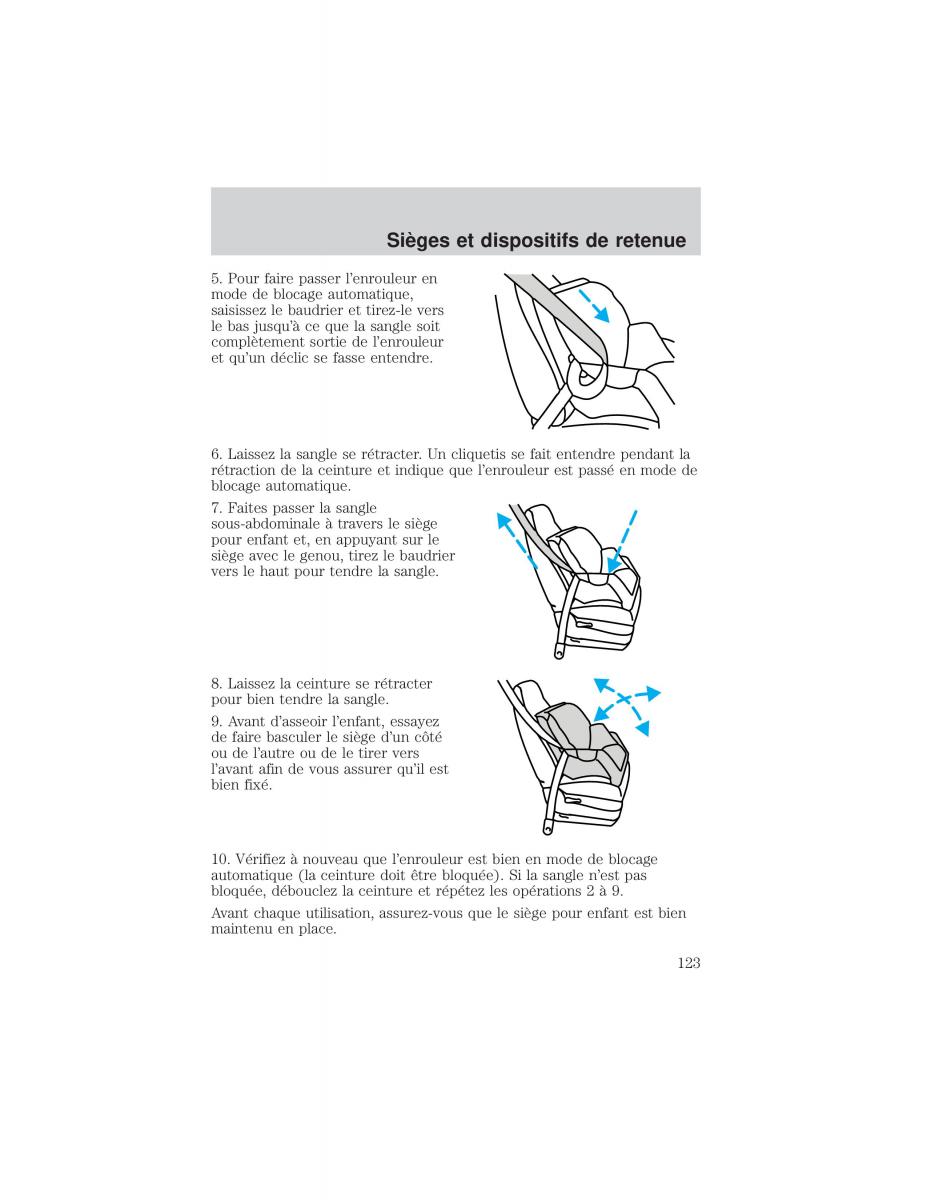 Ford F 150 manuel du proprietaire / page 123