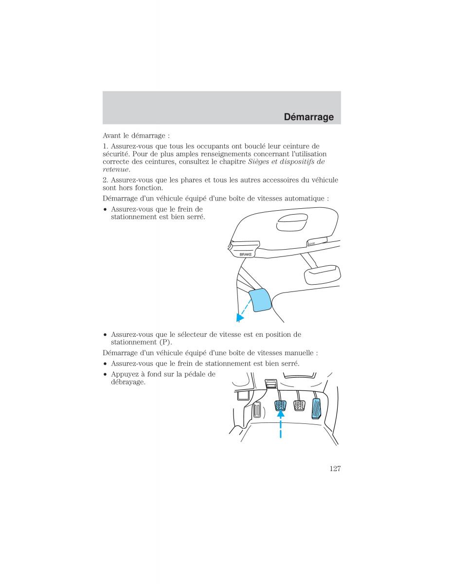 Ford F 150 manuel du proprietaire / page 127