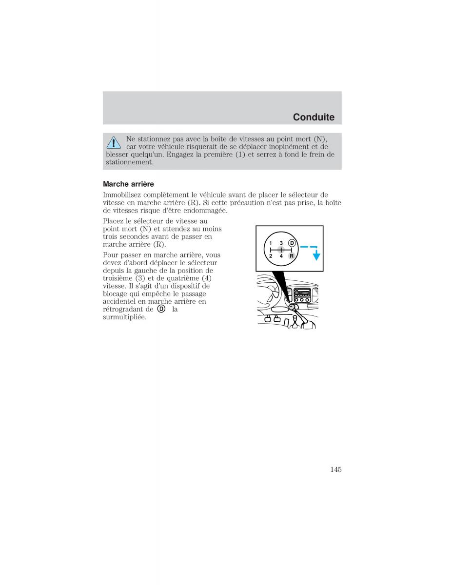 Ford F 150 manuel du proprietaire / page 145