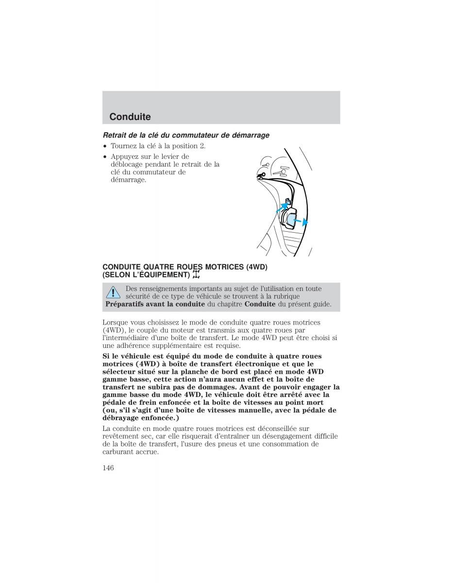 Ford F 150 manuel du proprietaire / page 146