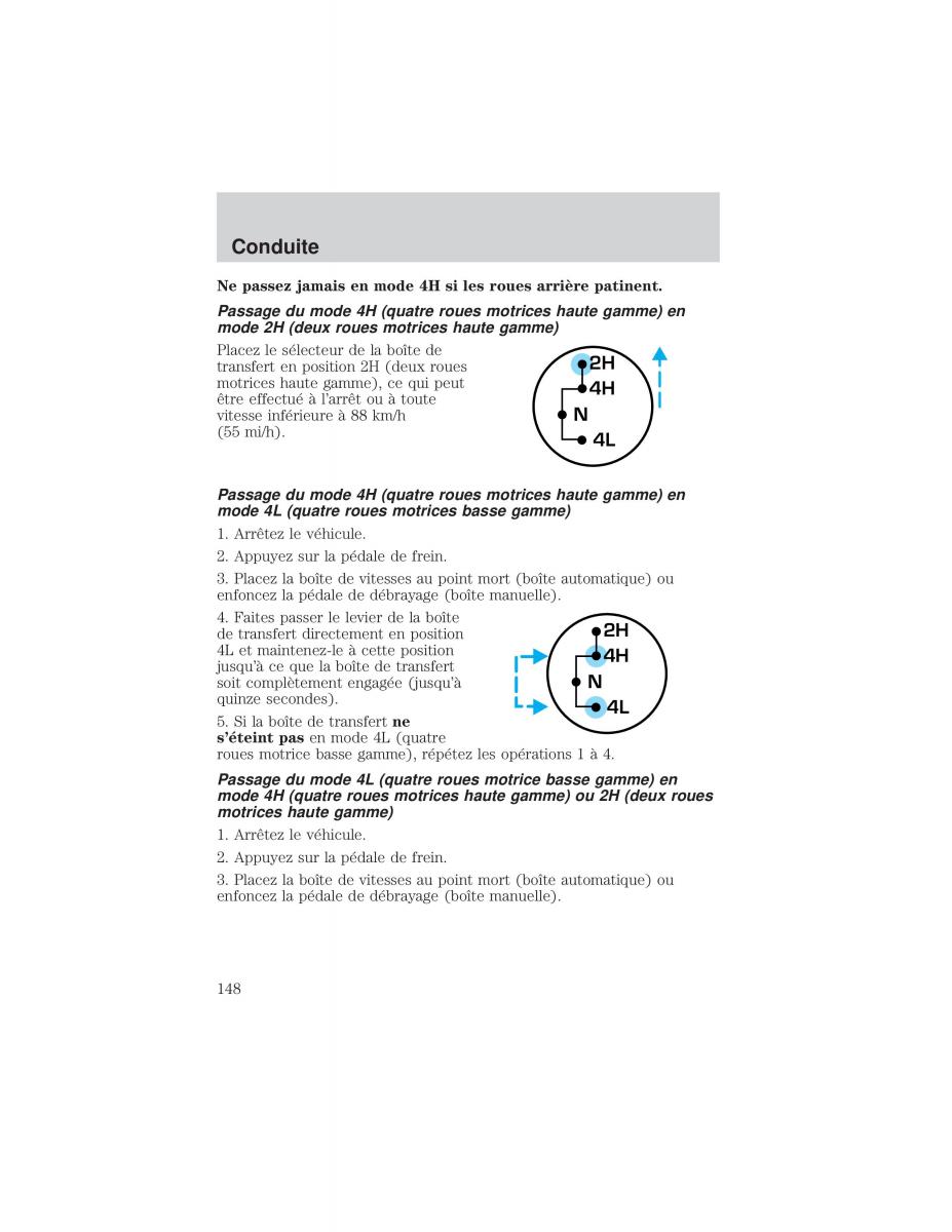 Ford F 150 manuel du proprietaire / page 148