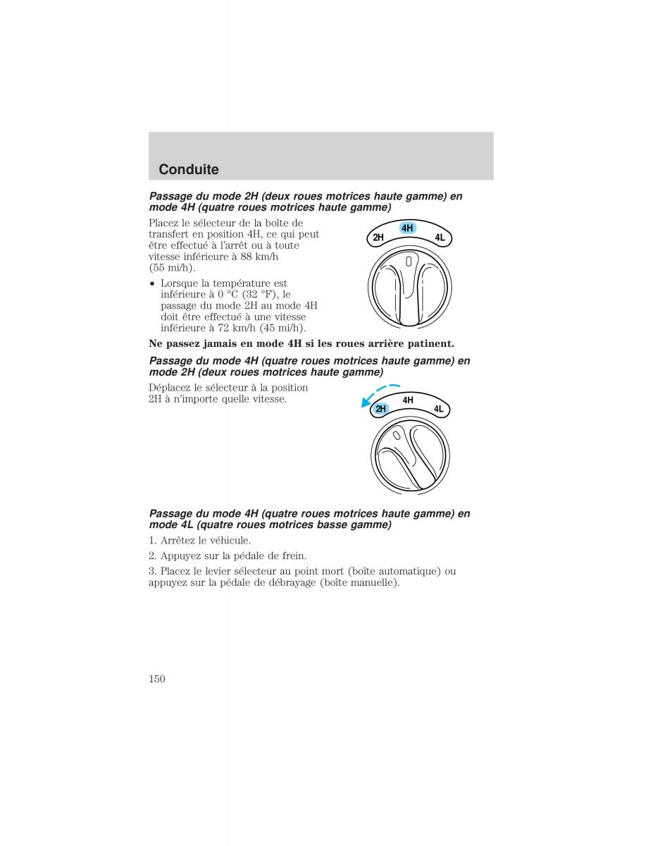 Ford F 150 manuel du proprietaire / page 150