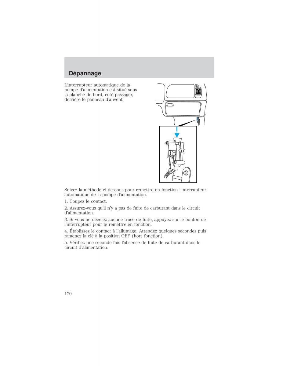 Ford F 150 manuel du proprietaire / page 170