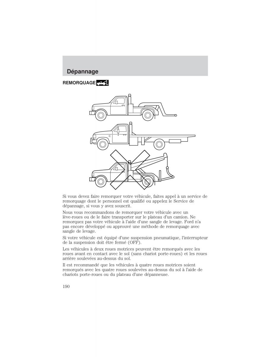 Ford F 150 manuel du proprietaire / page 190