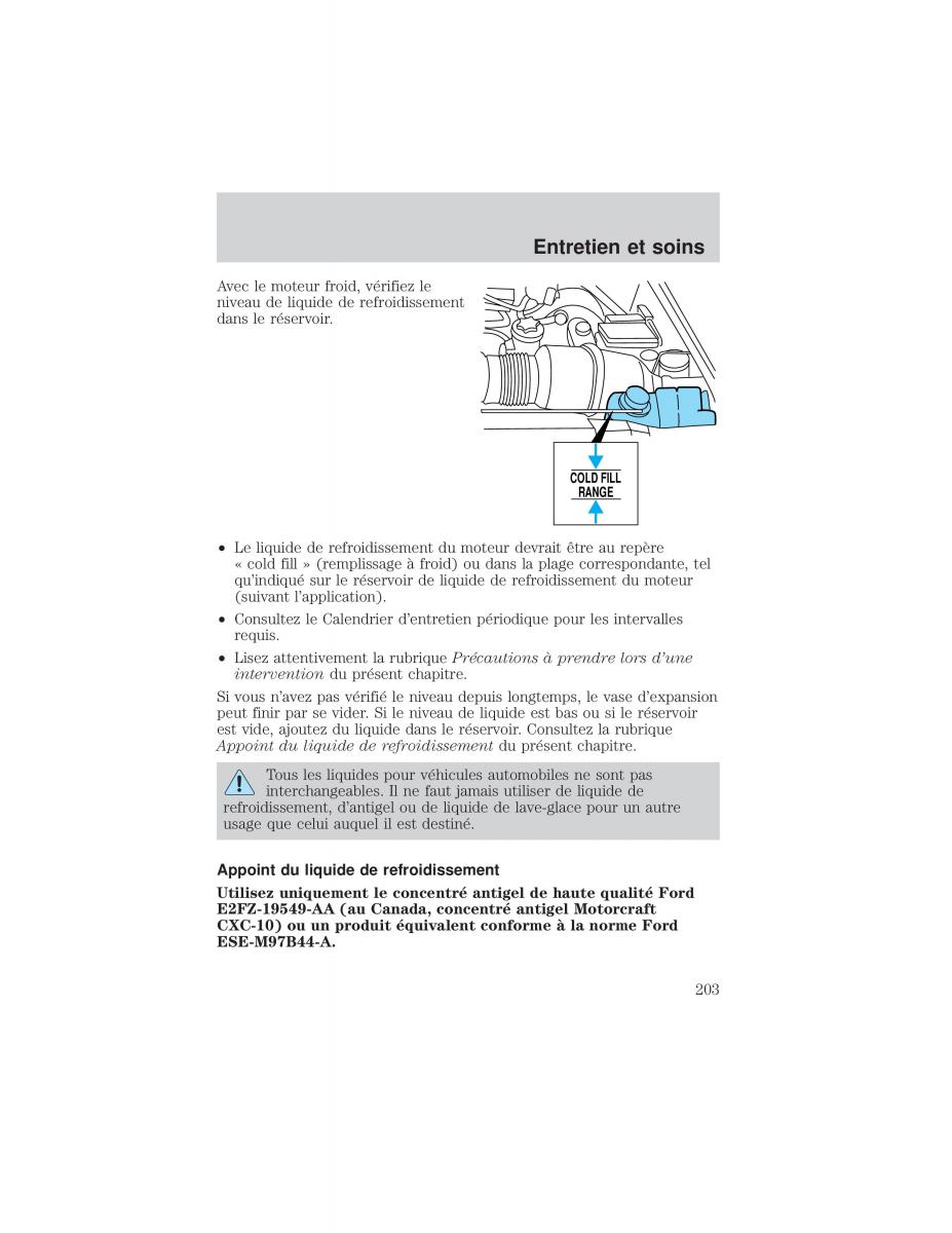 Ford F 150 manuel du proprietaire / page 203