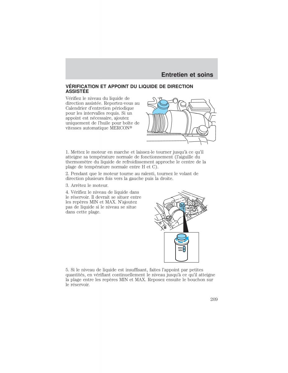 Ford F 150 manuel du proprietaire / page 209