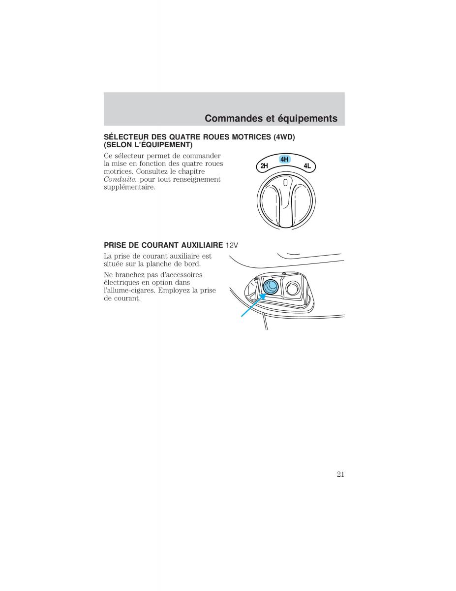 Ford F 150 manuel du proprietaire / page 21