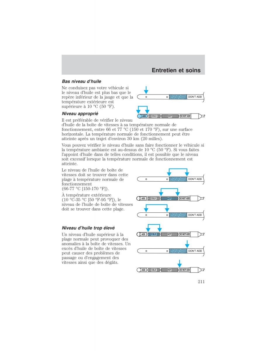 Ford F 150 manuel du proprietaire / page 211