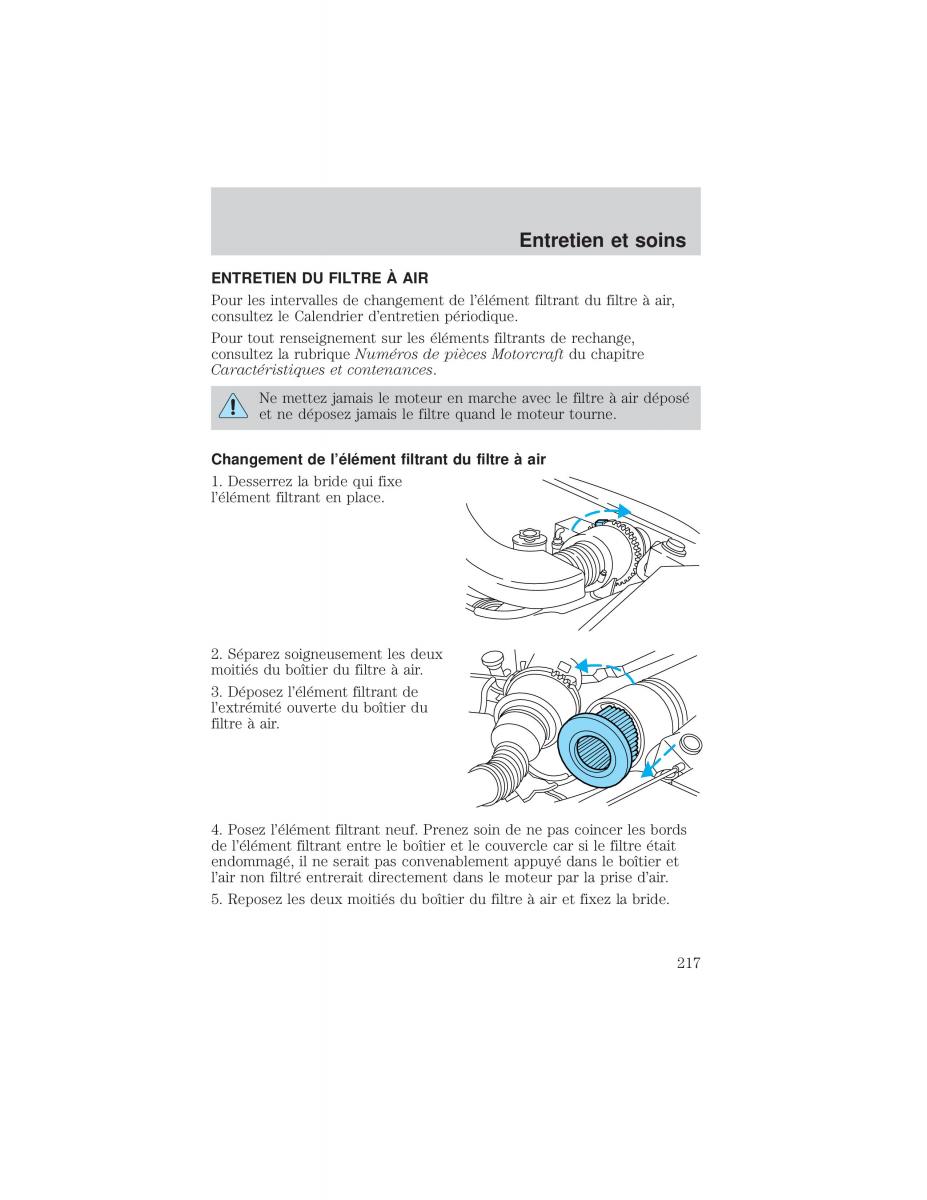 Ford F 150 manuel du proprietaire / page 217