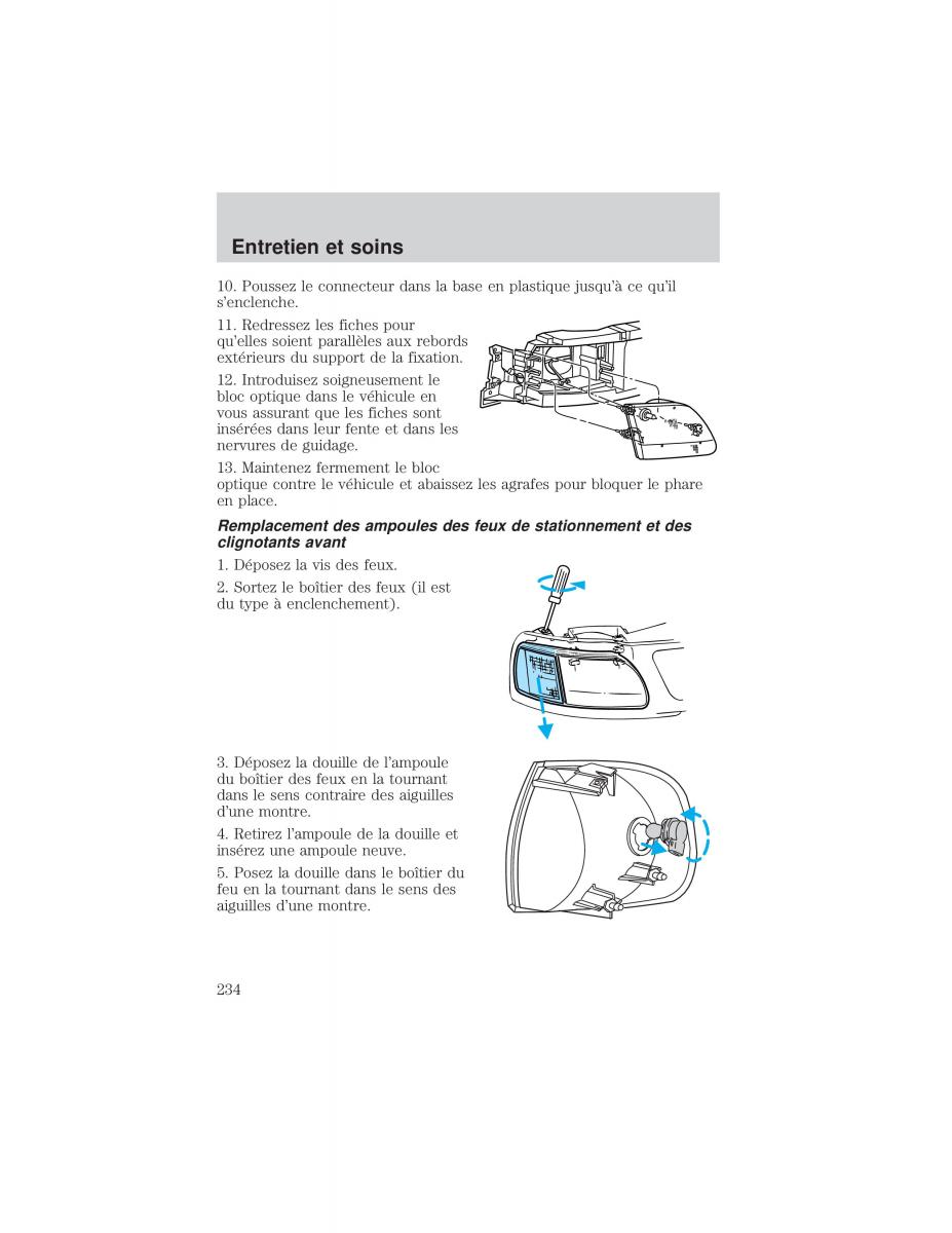 Ford F 150 manuel du proprietaire / page 234