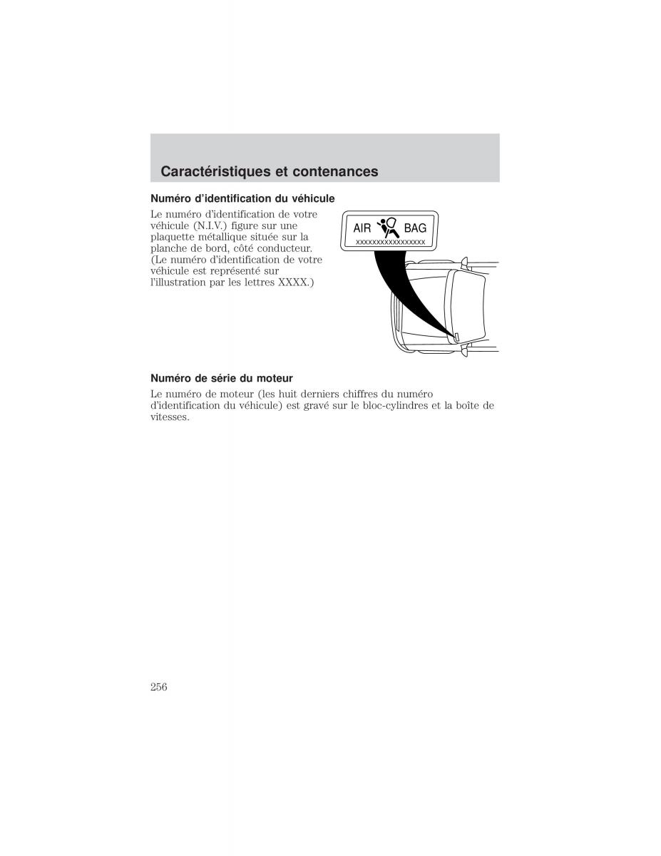 Ford F 150 manuel du proprietaire / page 256