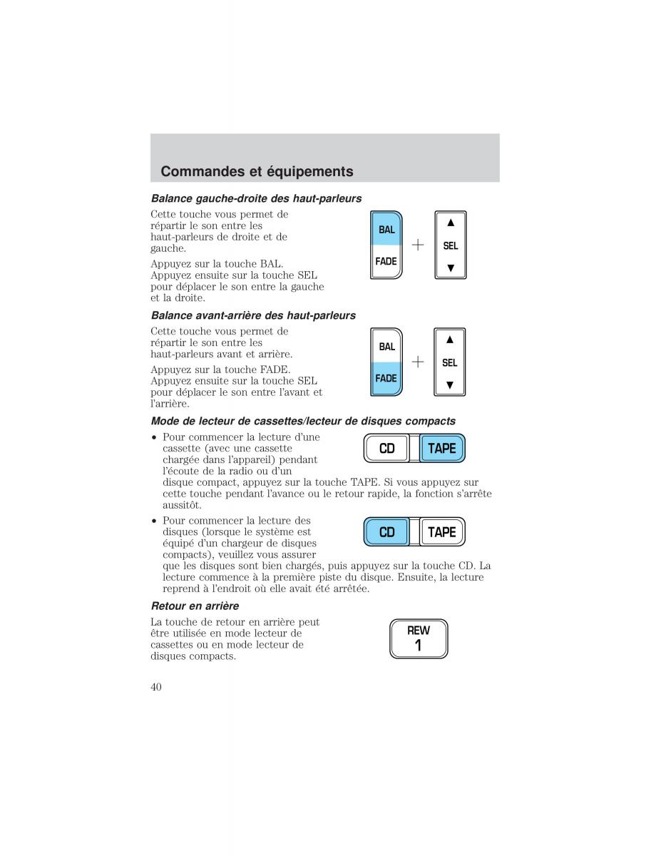 Ford F 150 manuel du proprietaire / page 40