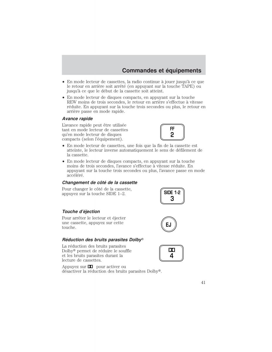 Ford F 150 manuel du proprietaire / page 41