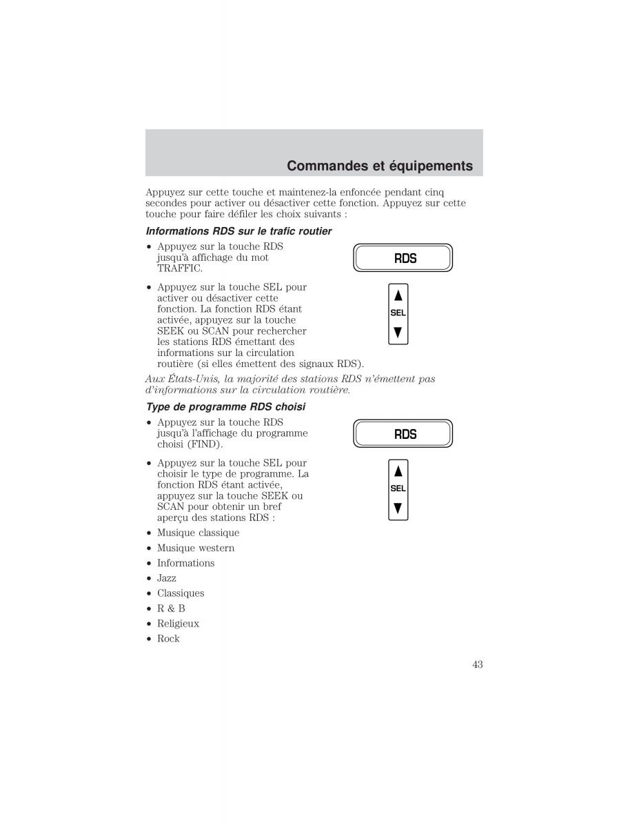 Ford F 150 manuel du proprietaire / page 43