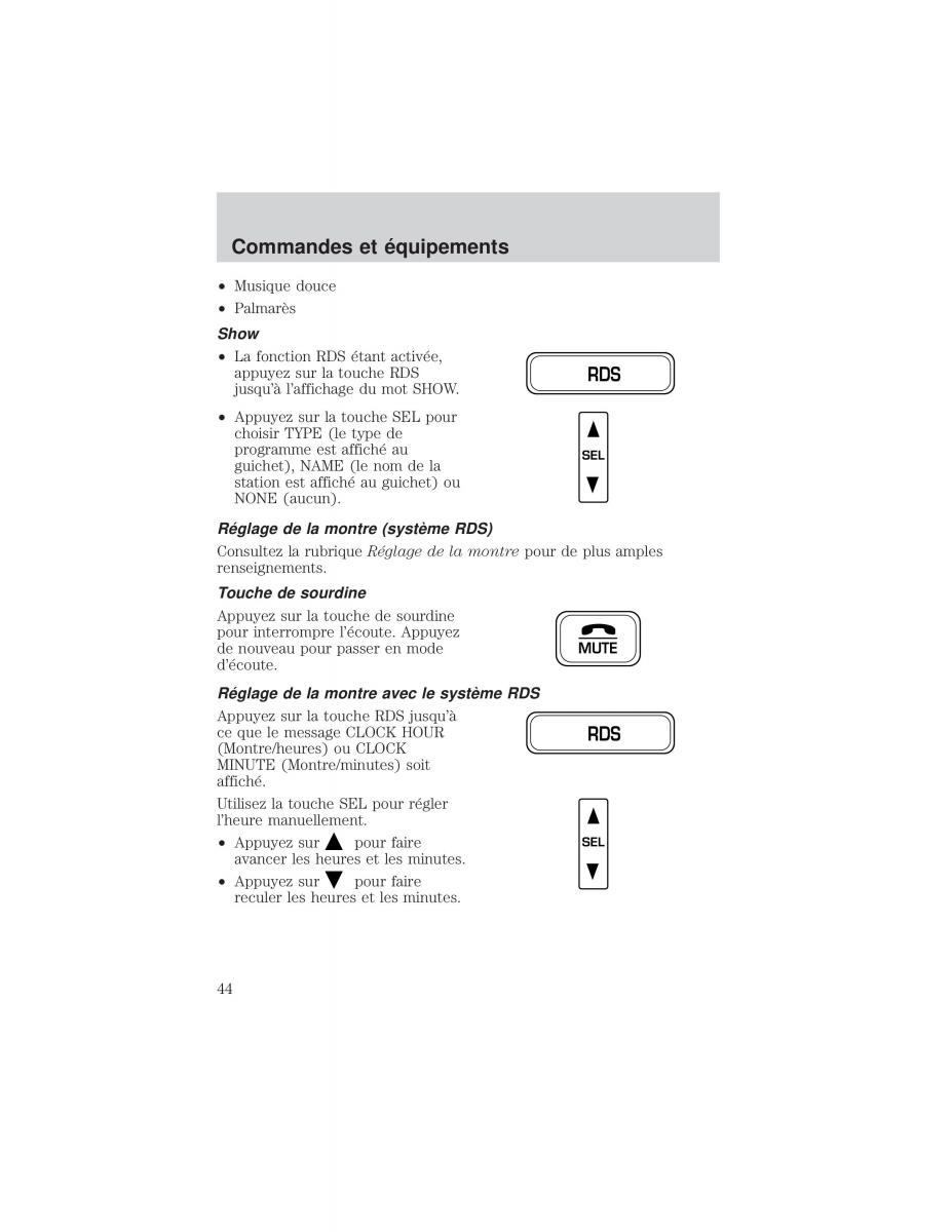 Ford F 150 manuel du proprietaire / page 44