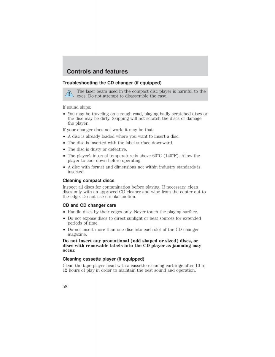 Ford F 150 owners manual / page 58