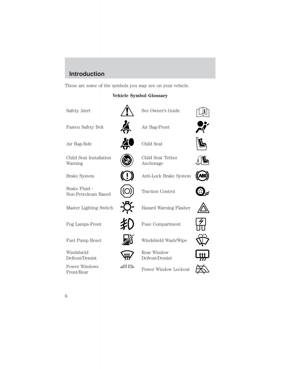 Ford F 150 owners manual / page 6