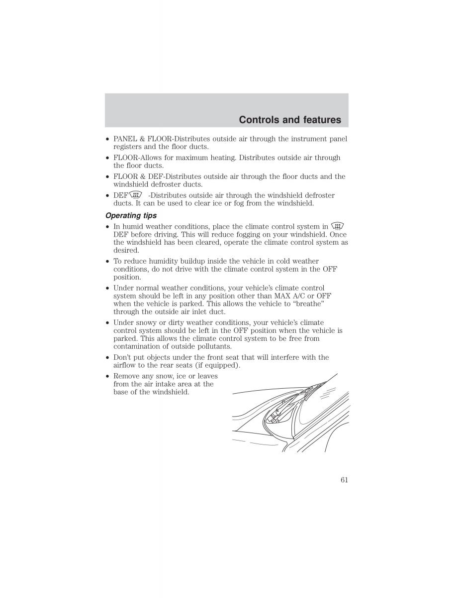 Ford F 150 owners manual / page 61