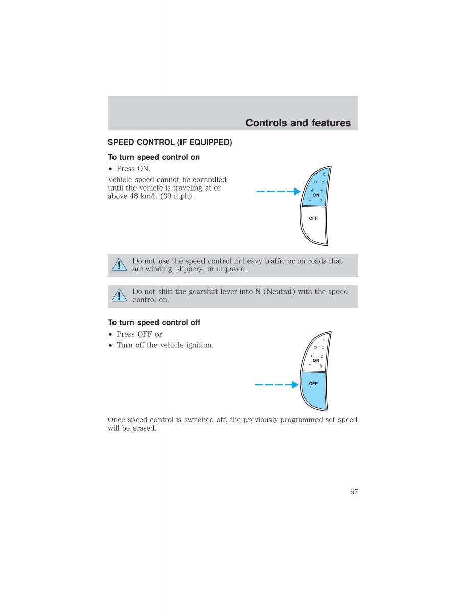 Ford F 150 owners manual / page 67