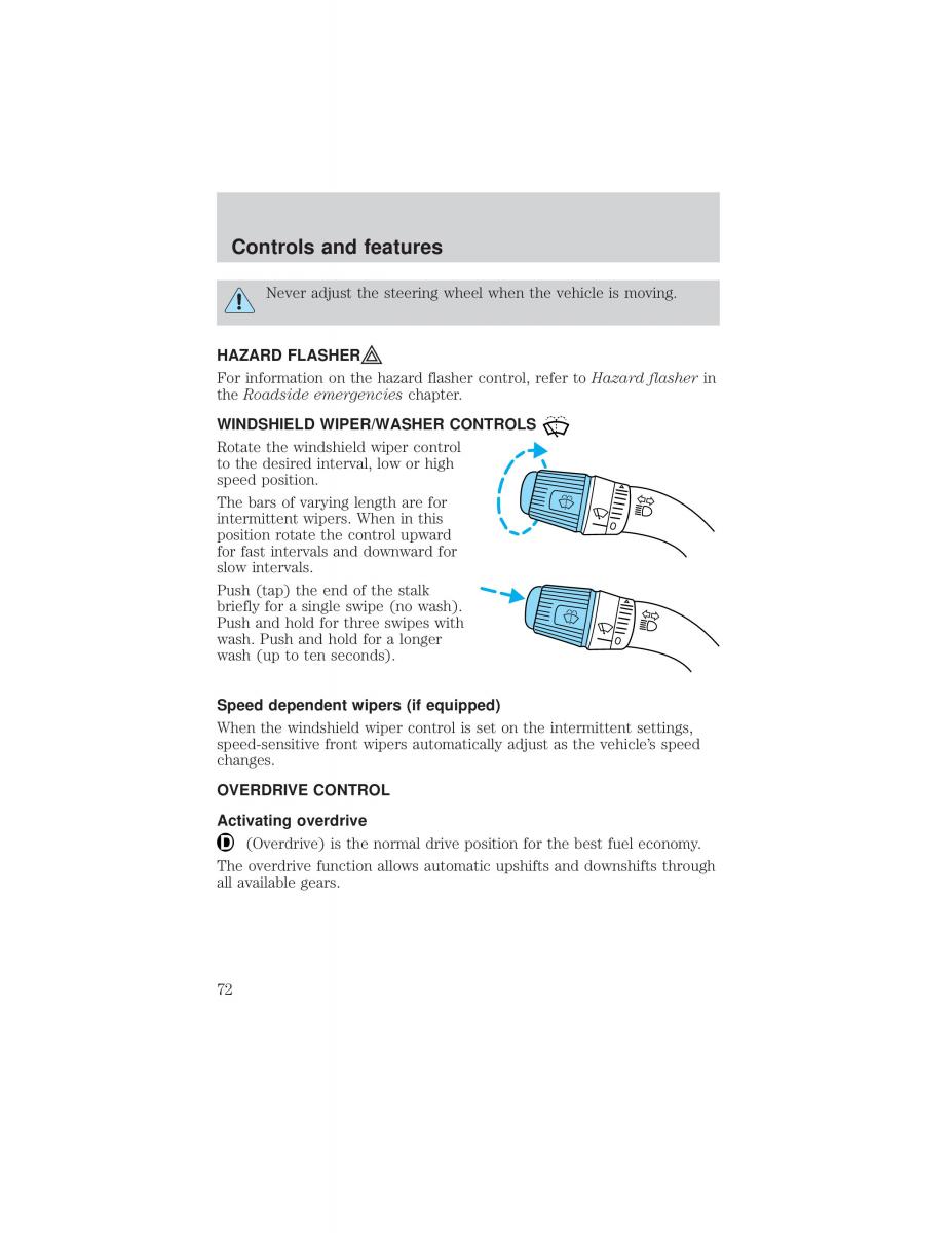 Ford F 150 owners manual / page 72