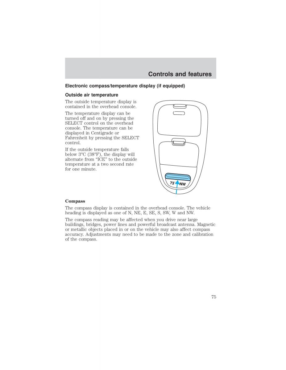 Ford F 150 owners manual / page 75