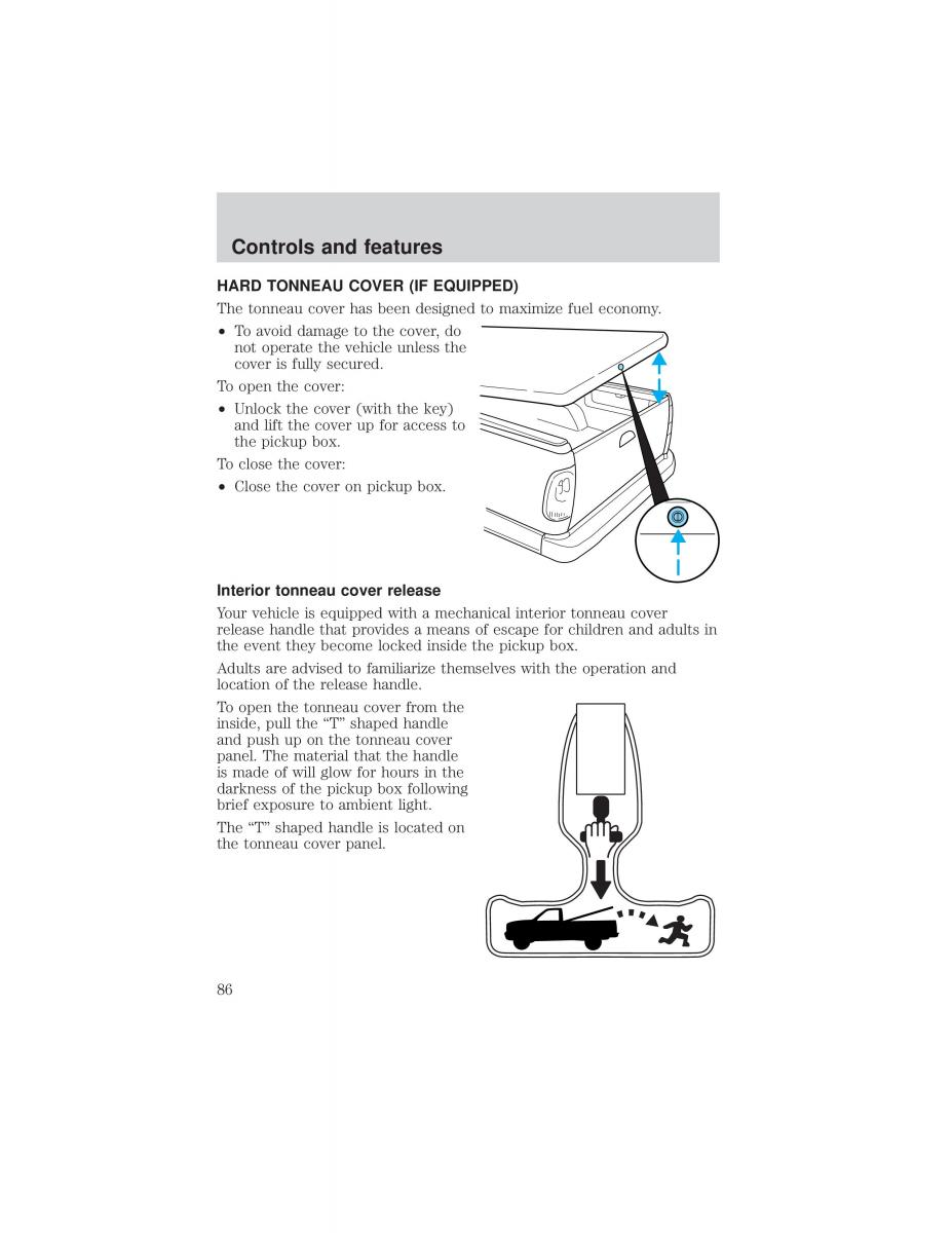 Ford F 150 owners manual / page 86