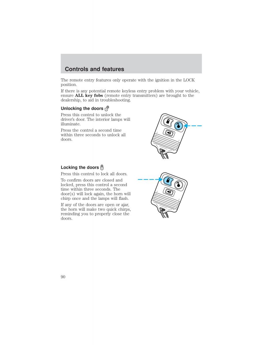 Ford F 150 owners manual / page 90