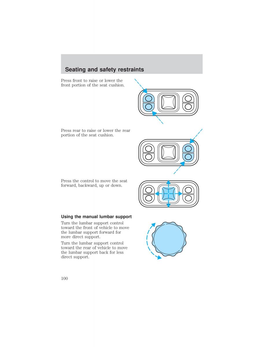 Ford F 150 owners manual / page 100