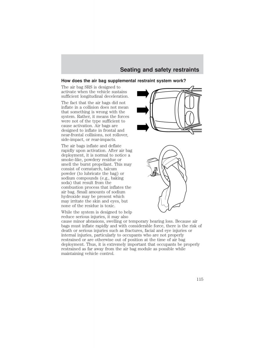 Ford F 150 owners manual / page 115