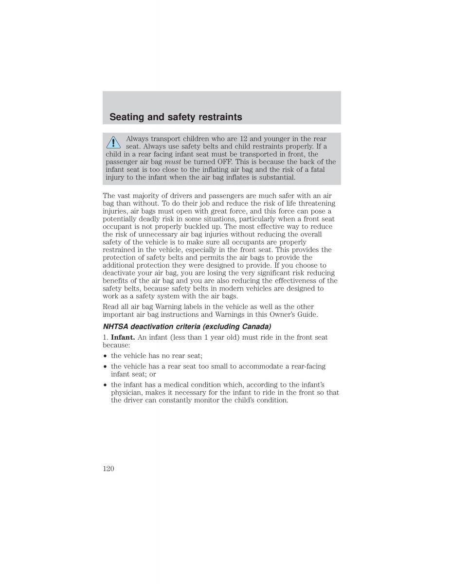 Ford F 150 owners manual / page 120