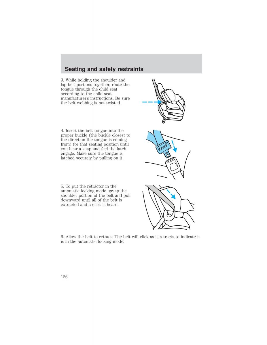 Ford F 150 owners manual / page 126