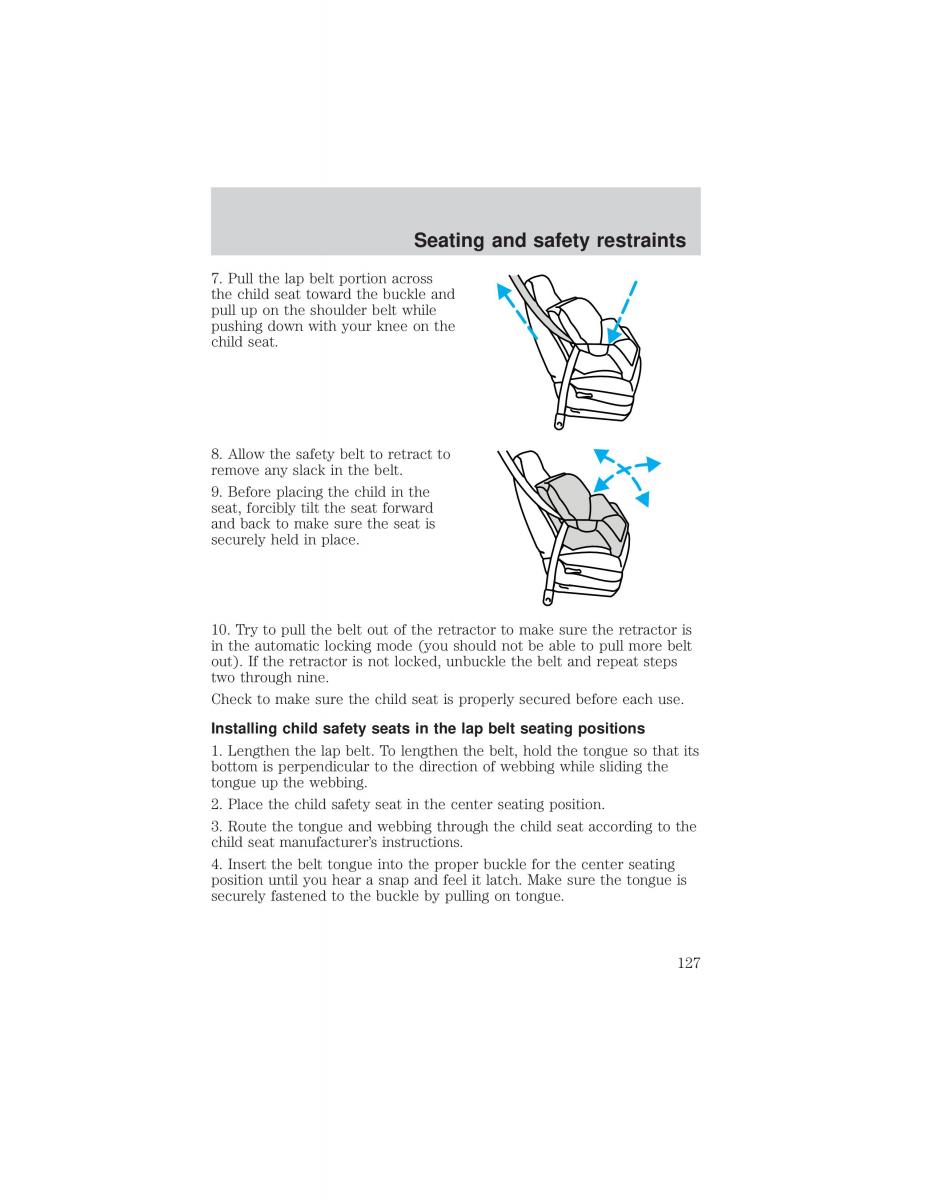 Ford F 150 owners manual / page 127