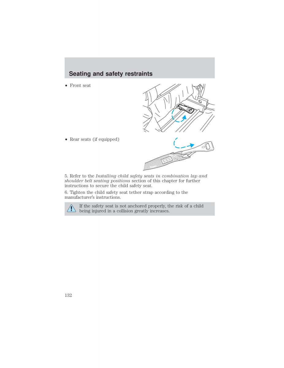 Ford F 150 owners manual / page 132