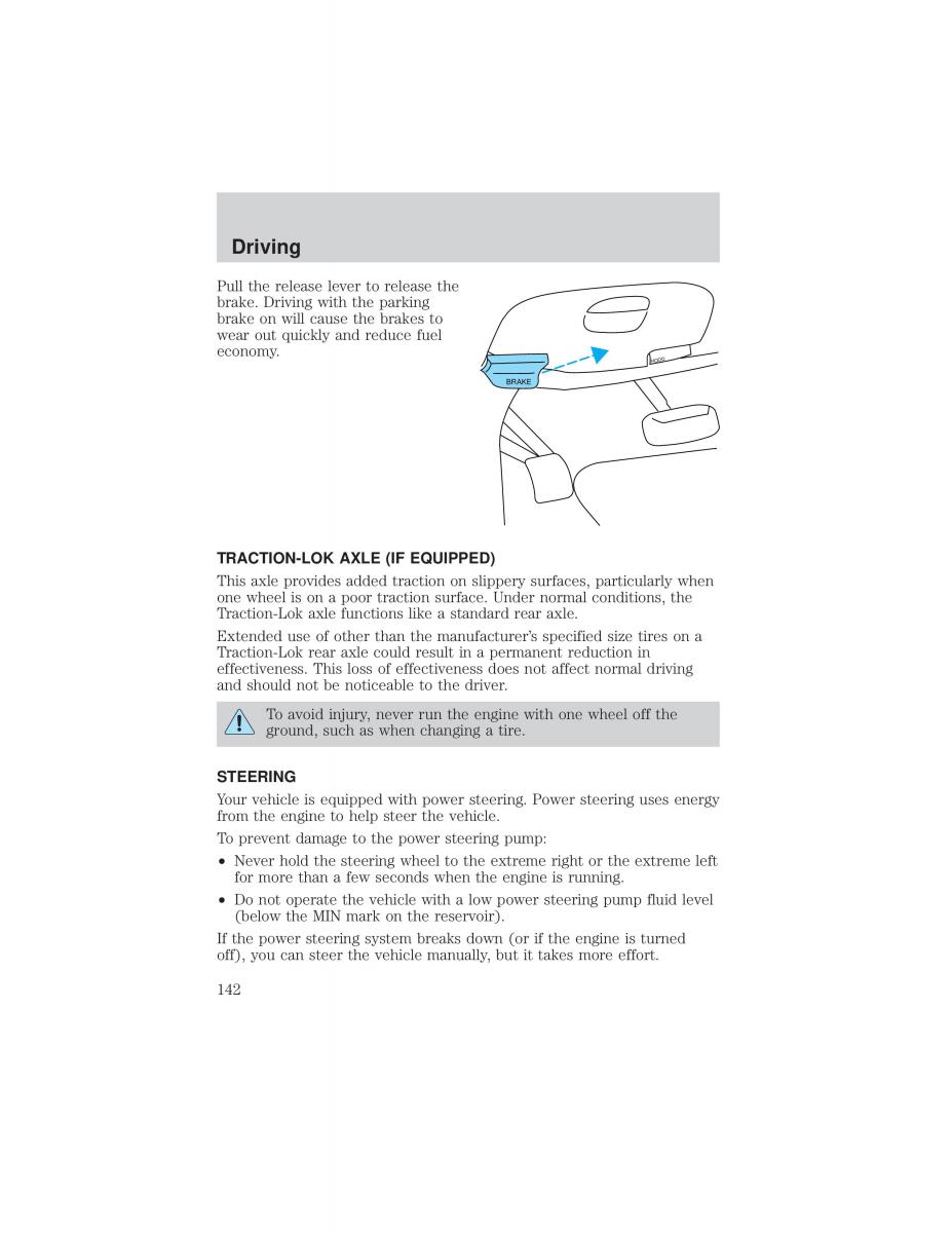 Ford F 150 owners manual / page 142