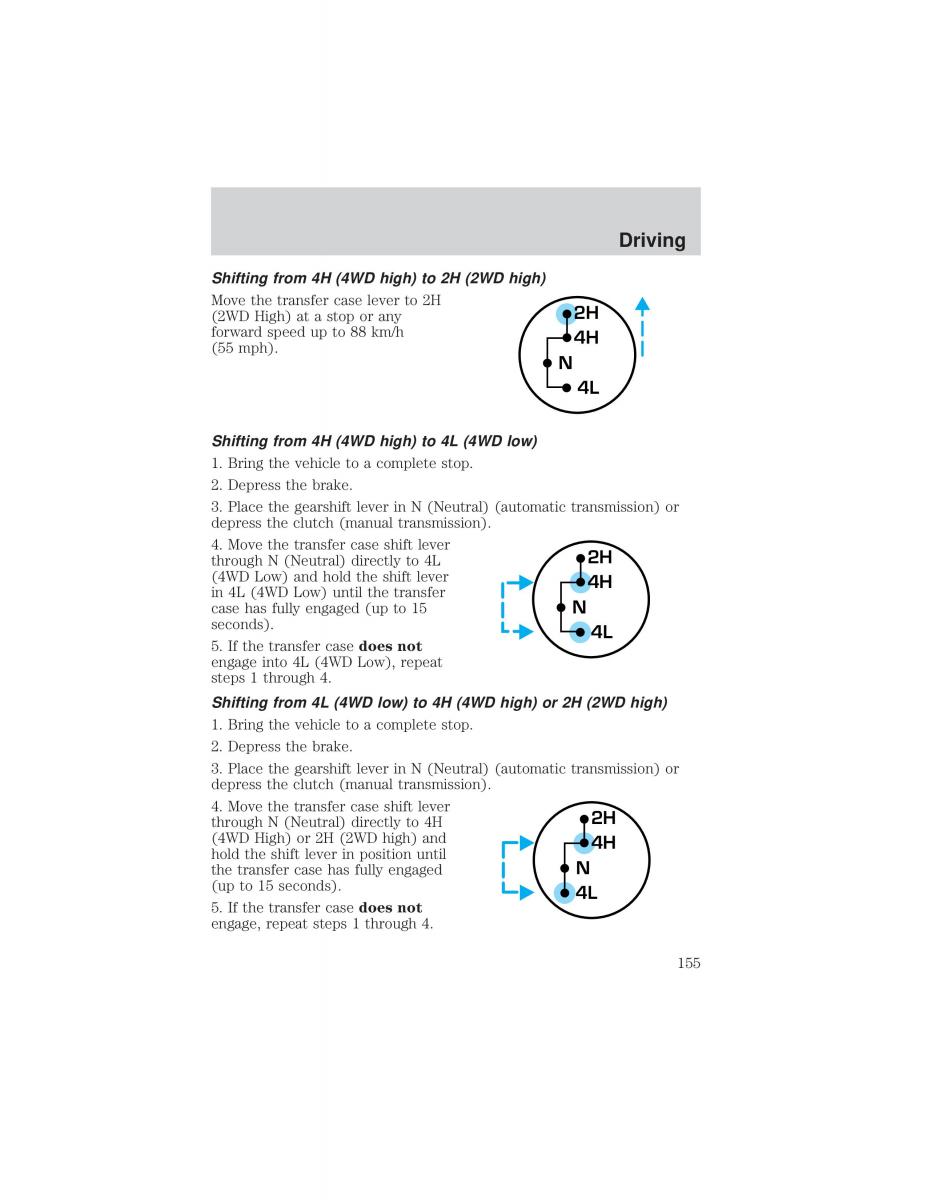 Ford F 150 owners manual / page 155