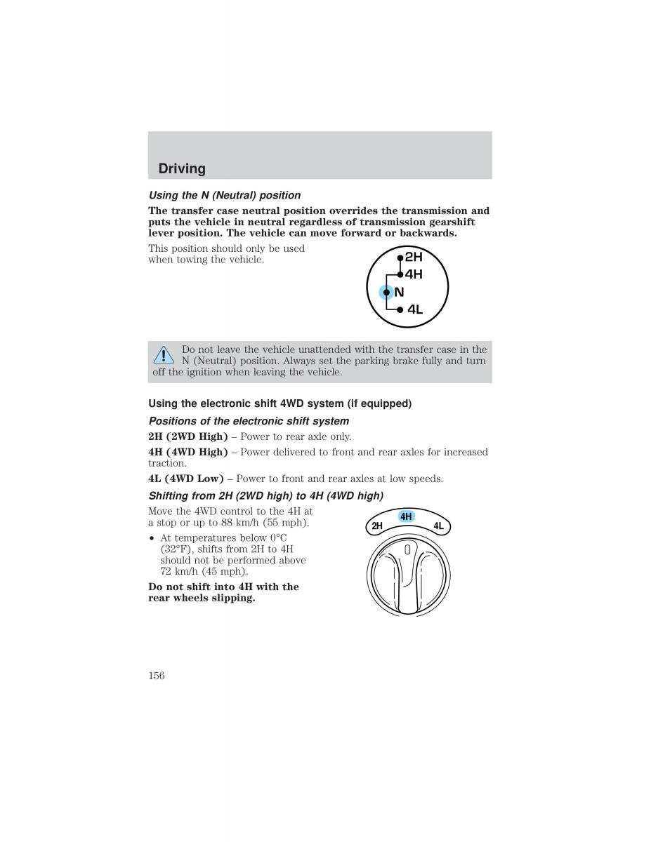 Ford F 150 owners manual / page 156