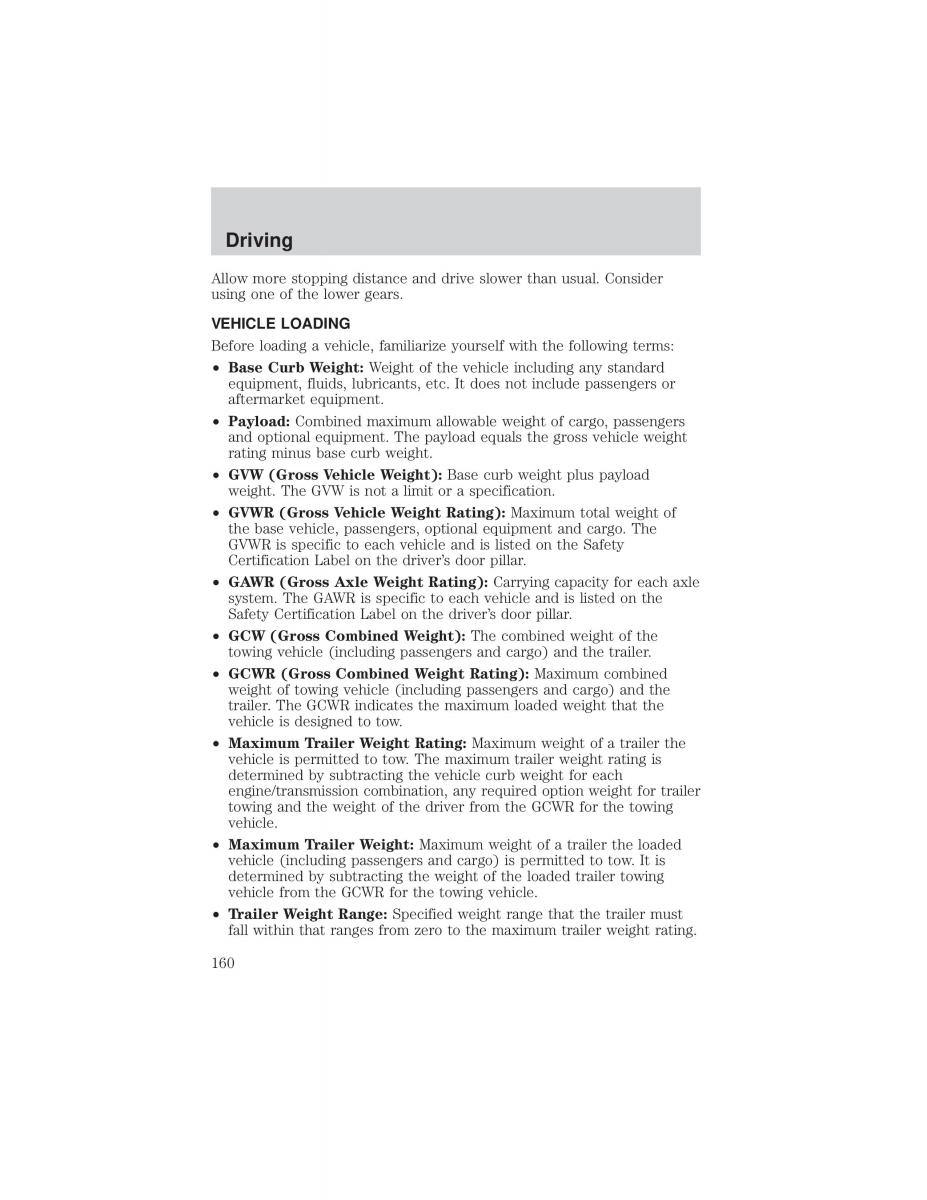 Ford F 150 owners manual / page 160