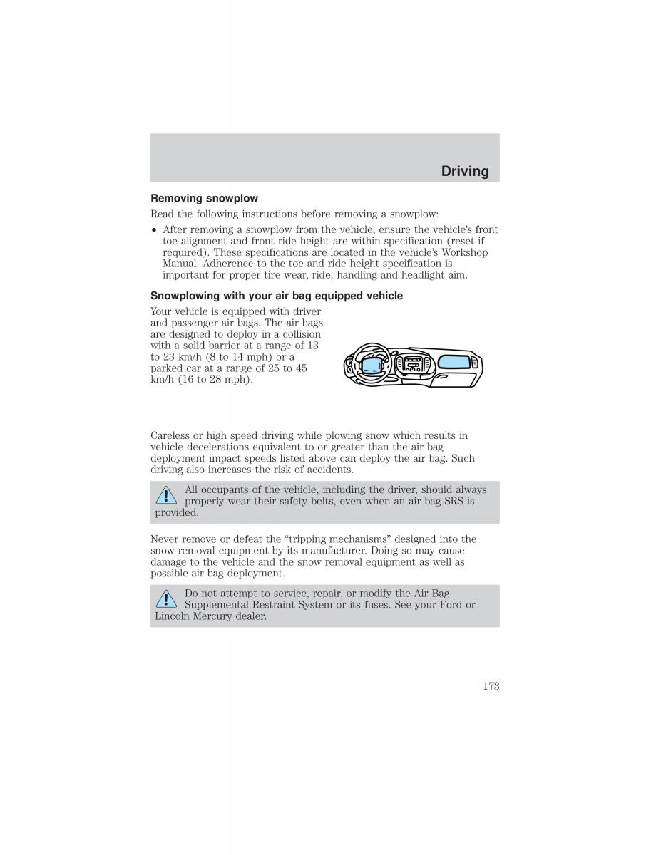 Ford F 150 owners manual / page 173