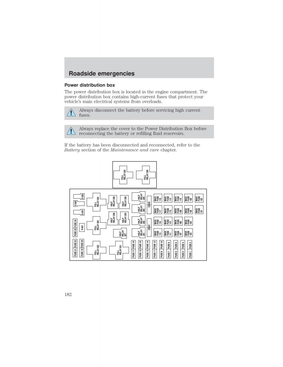 Ford F 150 owners manual / page 182