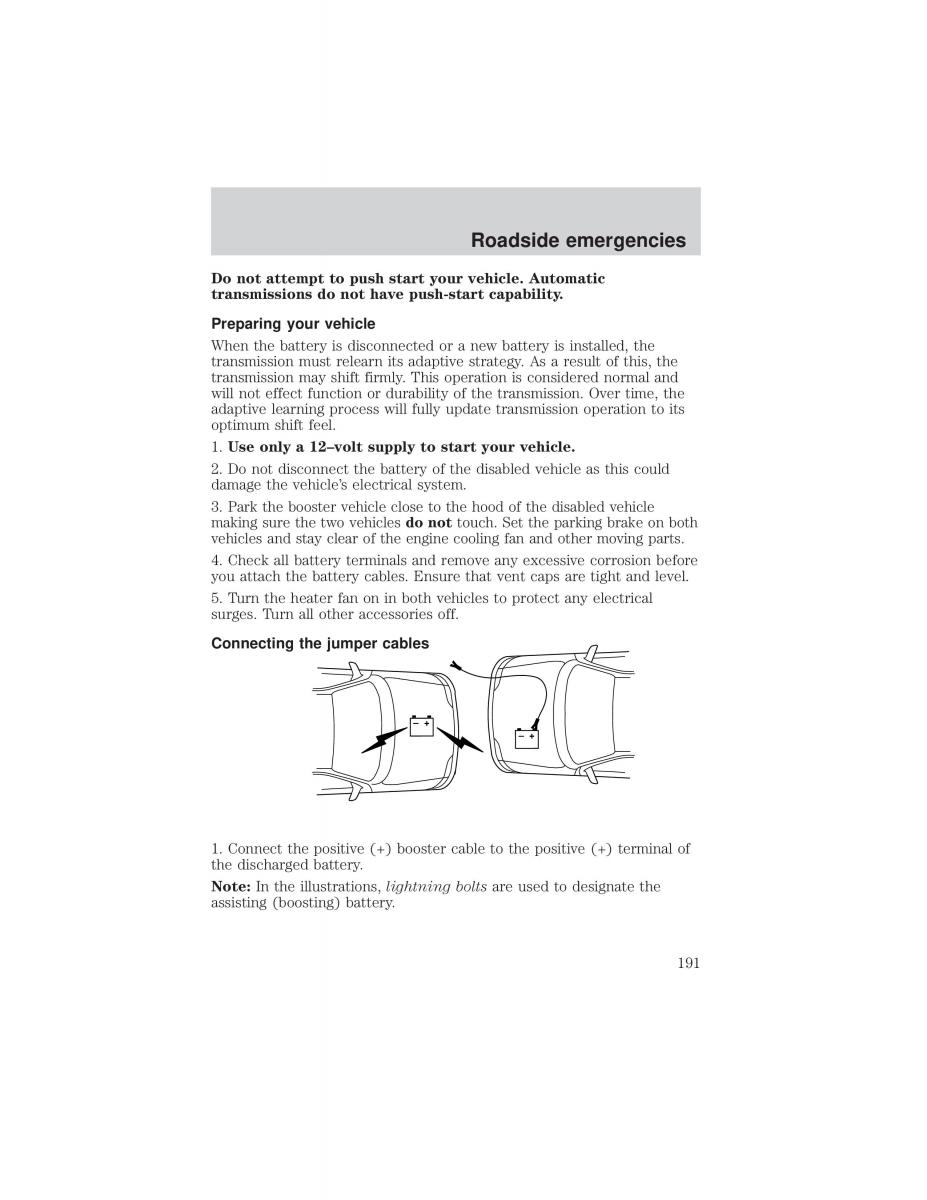 Ford F 150 owners manual / page 191