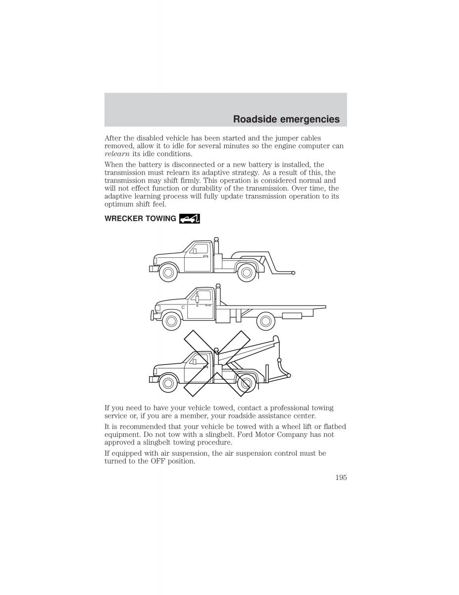 Ford F 150 owners manual / page 195