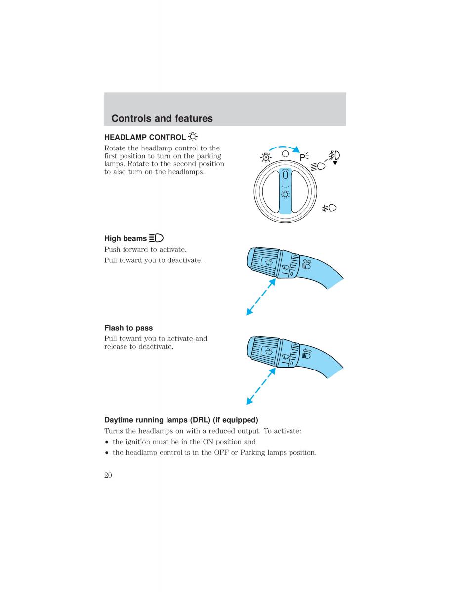 Ford F 150 owners manual / page 20