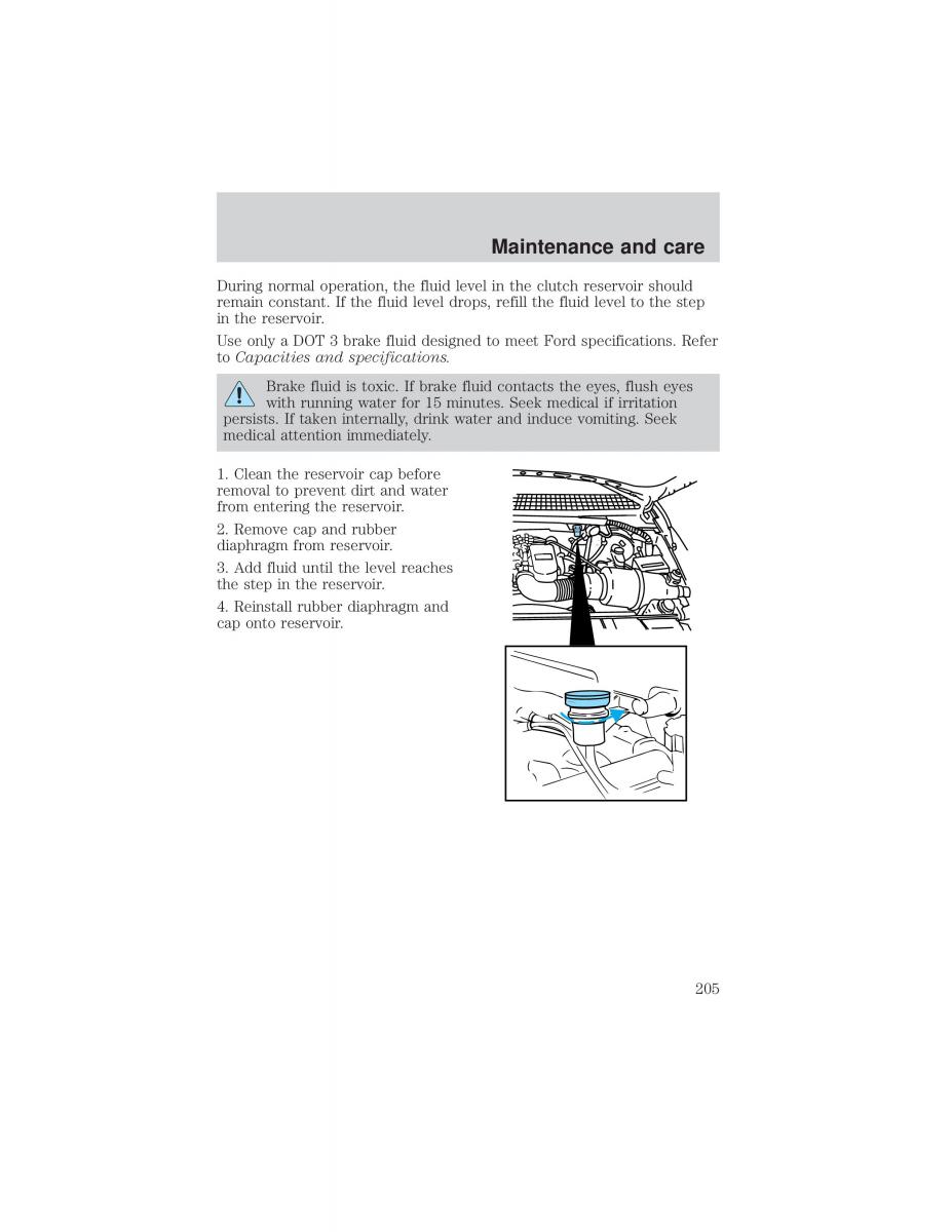 Ford F 150 owners manual / page 205