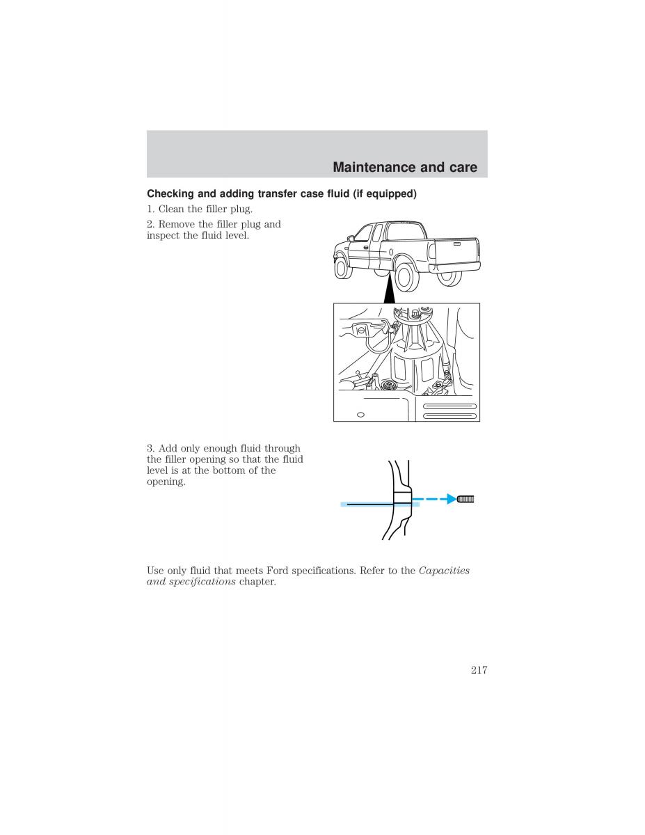 Ford F 150 owners manual / page 217