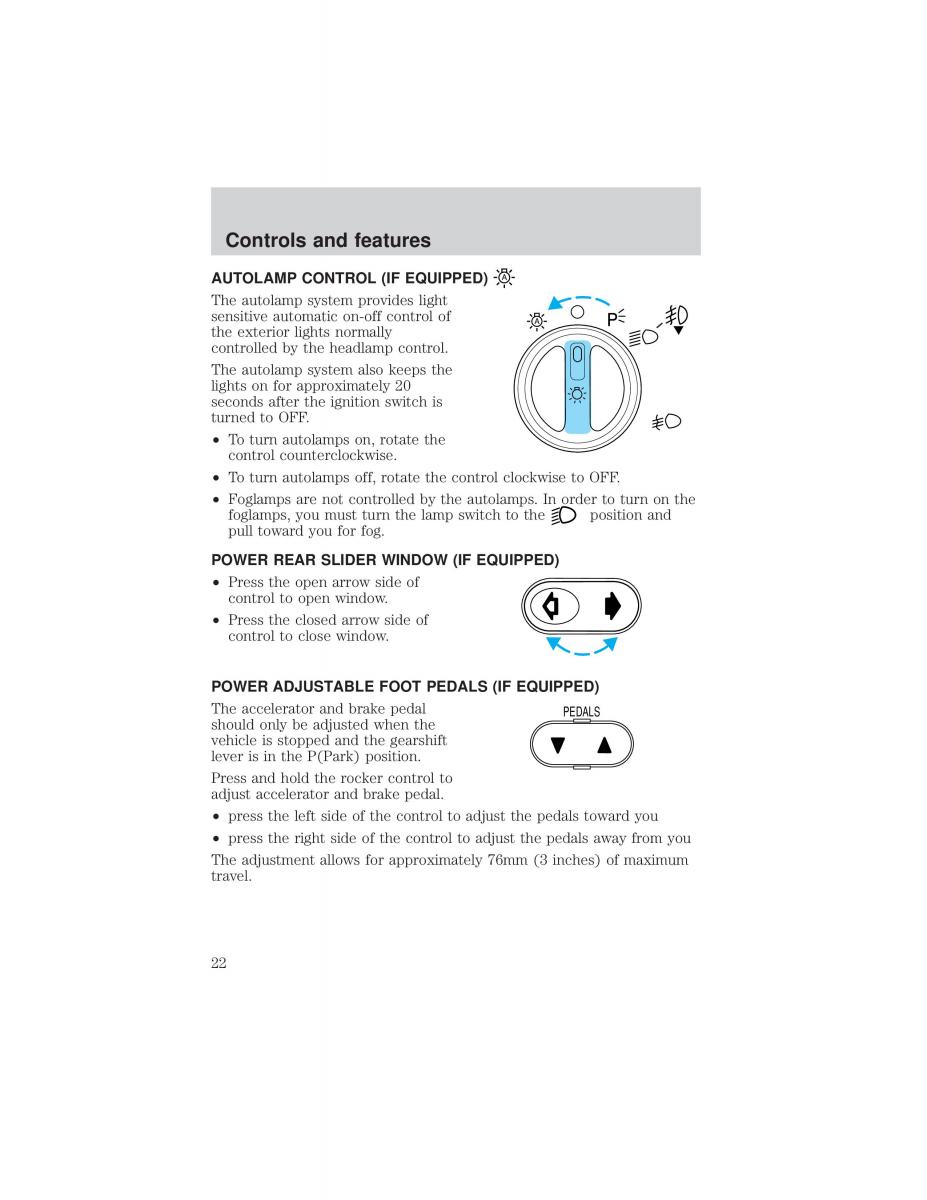 Ford F 150 owners manual / page 22