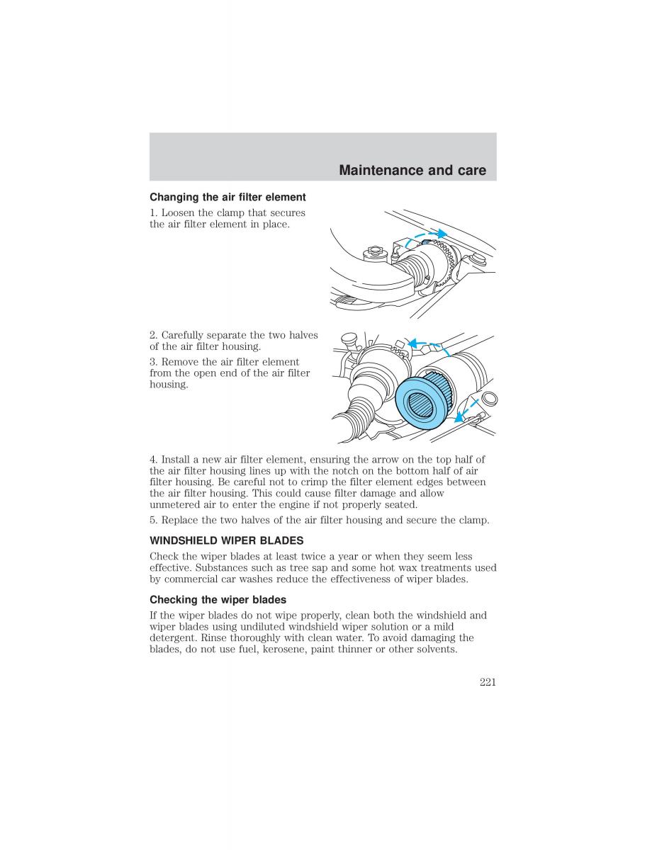 Ford F 150 owners manual / page 221