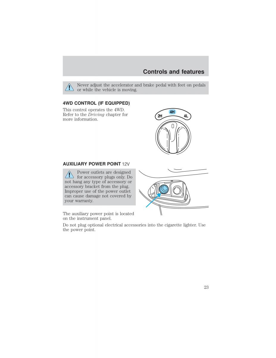 Ford F 150 owners manual / page 23