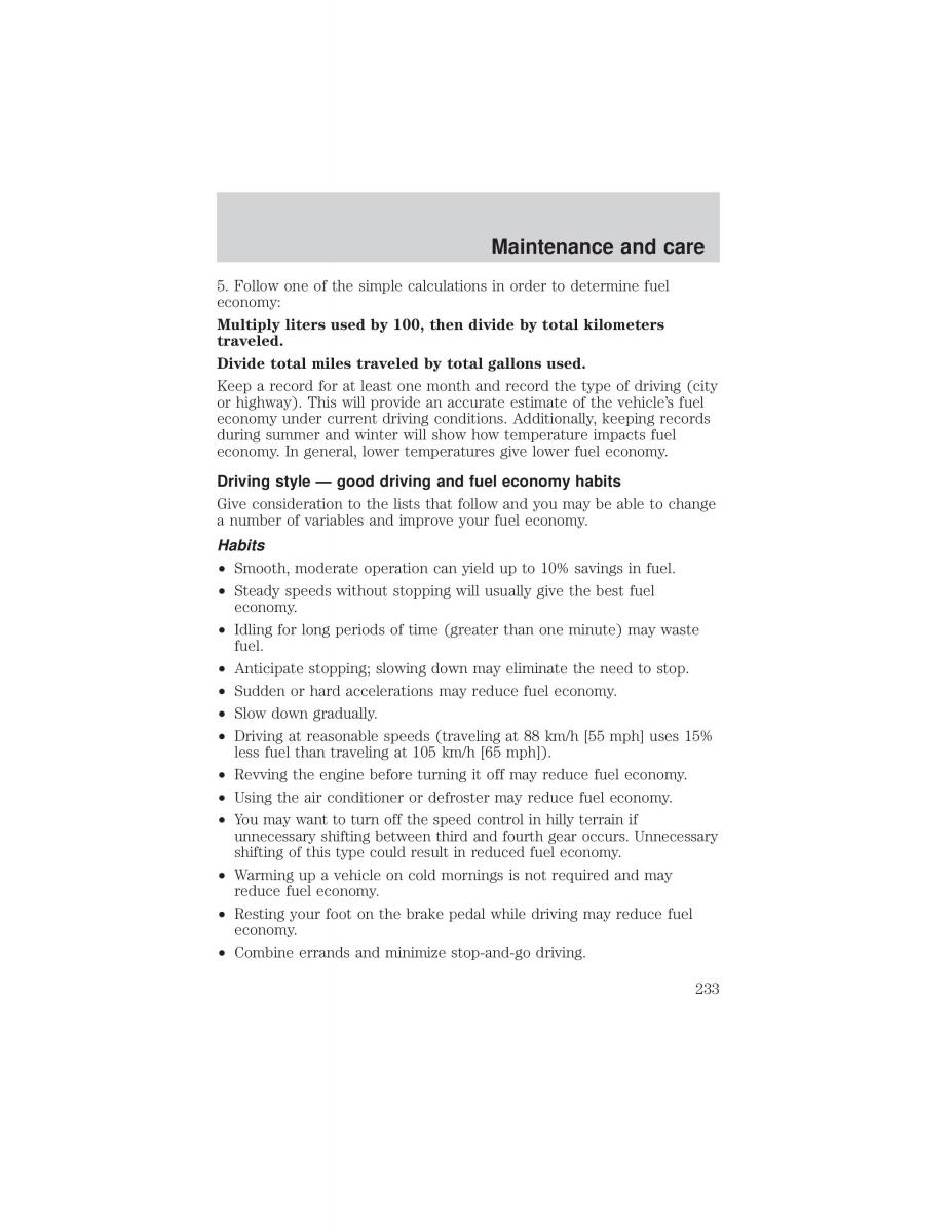 Ford F 150 owners manual / page 233