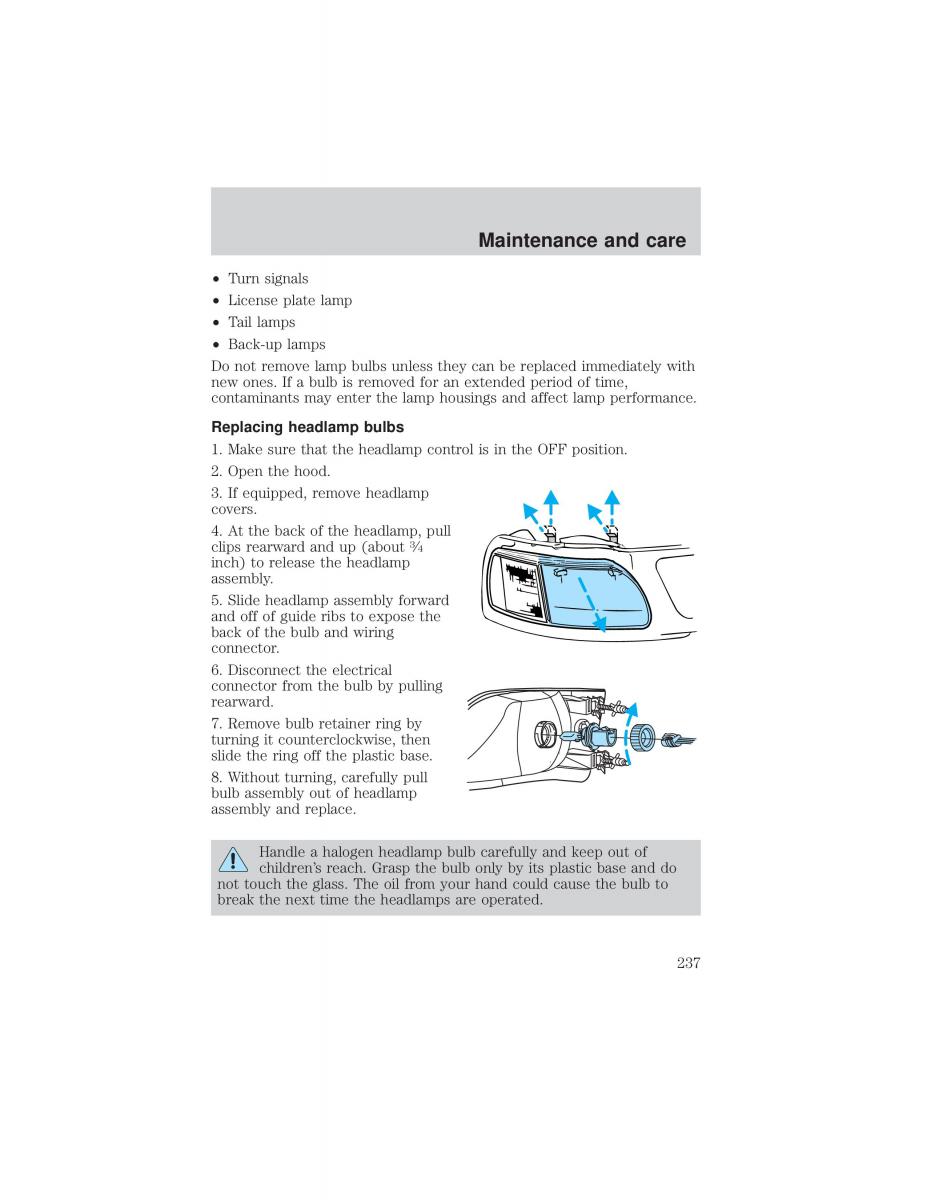 Ford F 150 owners manual / page 237