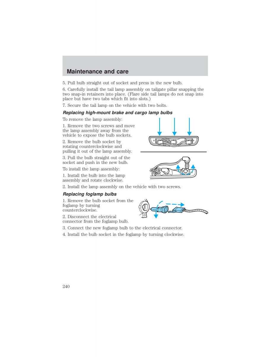 Ford F 150 owners manual / page 240